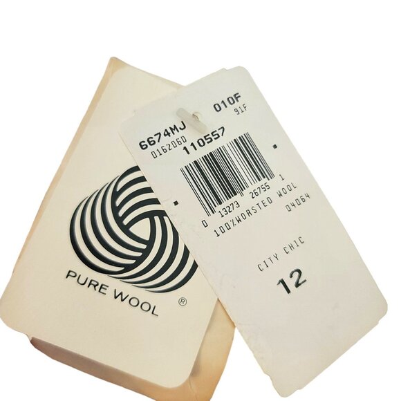 Vintage Navy Blue Wool Blazer Gold Buttons FOR UPCYCLING Womens Size 8  DH854 - Picture 10 of 12